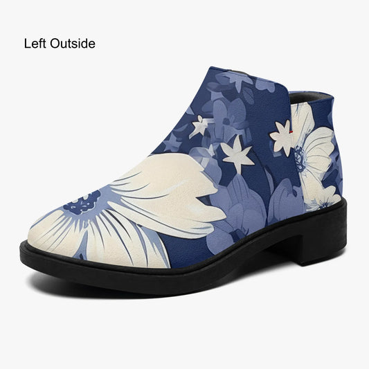 red-white-blue-flowers-elegante-reissverschluss-stiefeletten-stiefeletten-jlr-design-1 - JLR Design