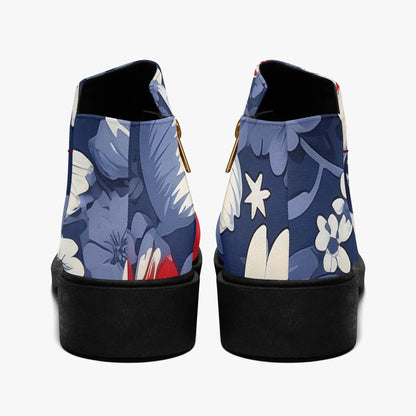 red-white-blue-flowers-elegante-reissverschluss-stiefeletten-stiefeletten-jlr-design-2 - JLR Design