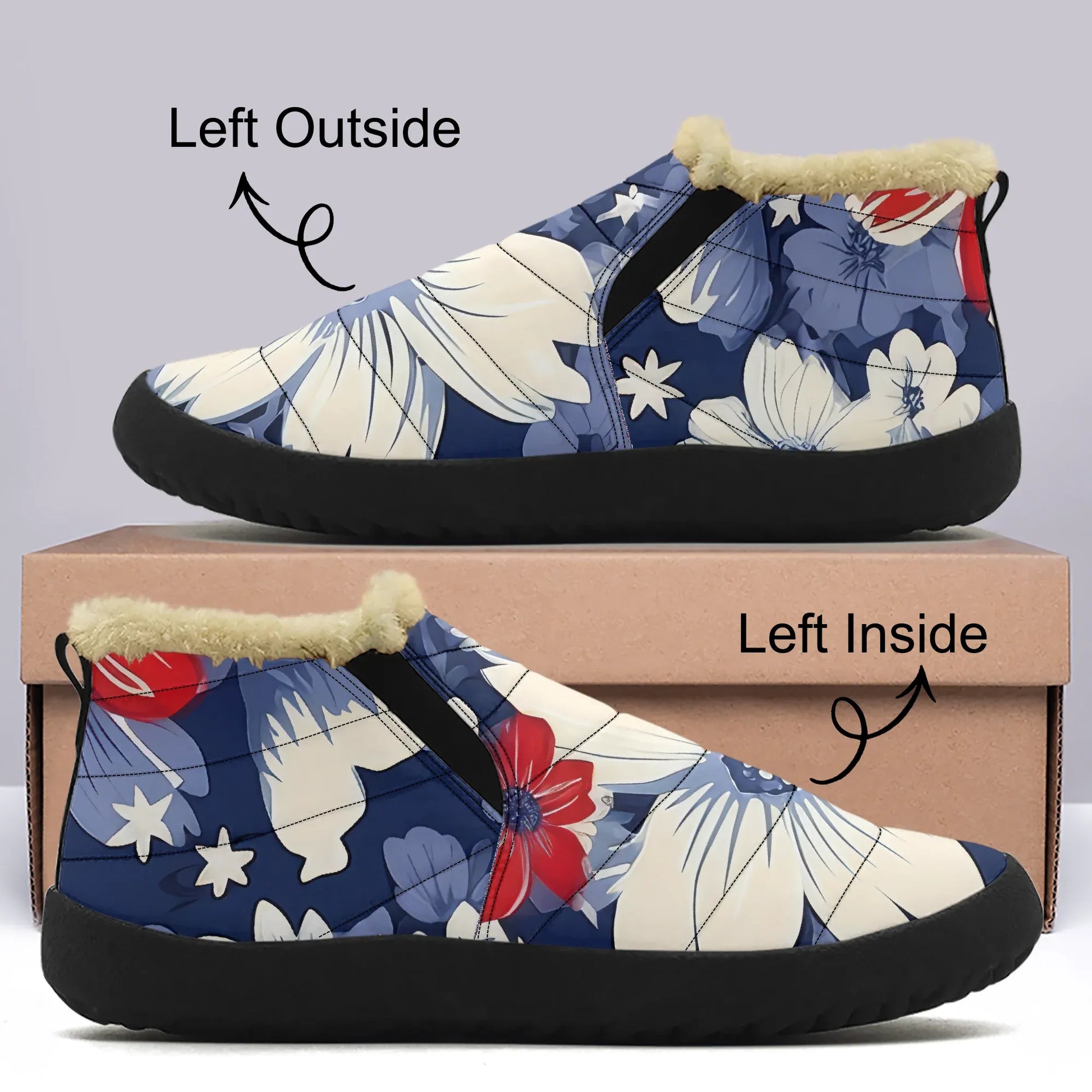 red-white-blue-flowers-faux-fur-slipper-slipper-jlr-design-1 - JLR Design