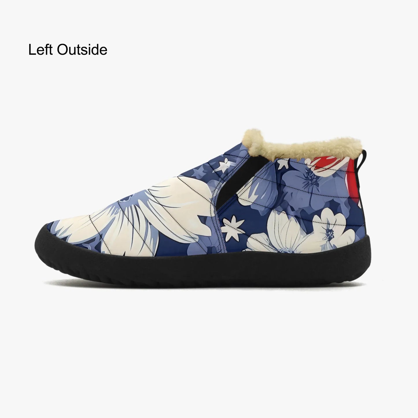 red-white-blue-flowers-faux-fur-slipper-slipper-jlr-design-4 - JLR Design