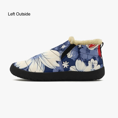 red-white-blue-flowers-faux-fur-slipper-slipper-jlr-design-4 - JLR Design