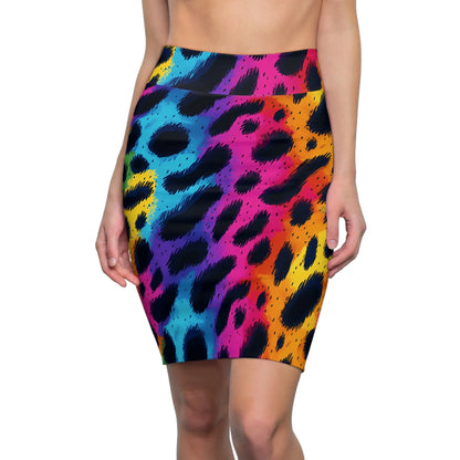 regenbogen-leopard-v1-bleistiftrock-fur-damen-eleganter-mid-waist-rock-mit-stretch-komfort-bleistiftrock-jlr-design-1 - JLR Design