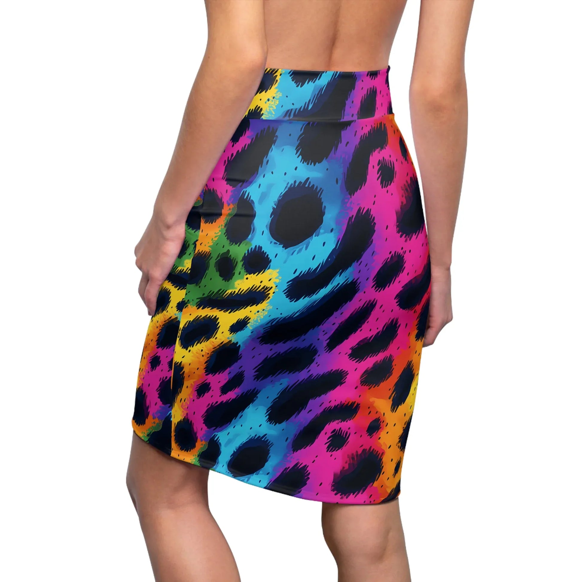 regenbogen-leopard-v1-bleistiftrock-fur-damen-eleganter-mid-waist-rock-mit-stretch-komfort-bleistiftrock-jlr-design-2 - JLR Design