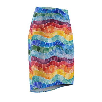 regenbogen-mosaik-bleistiftrock-fur-damen-eleganter-mid-waist-rock-mit-stretch-komfort-bleistiftrock-jlr-design-6 - JLR Design