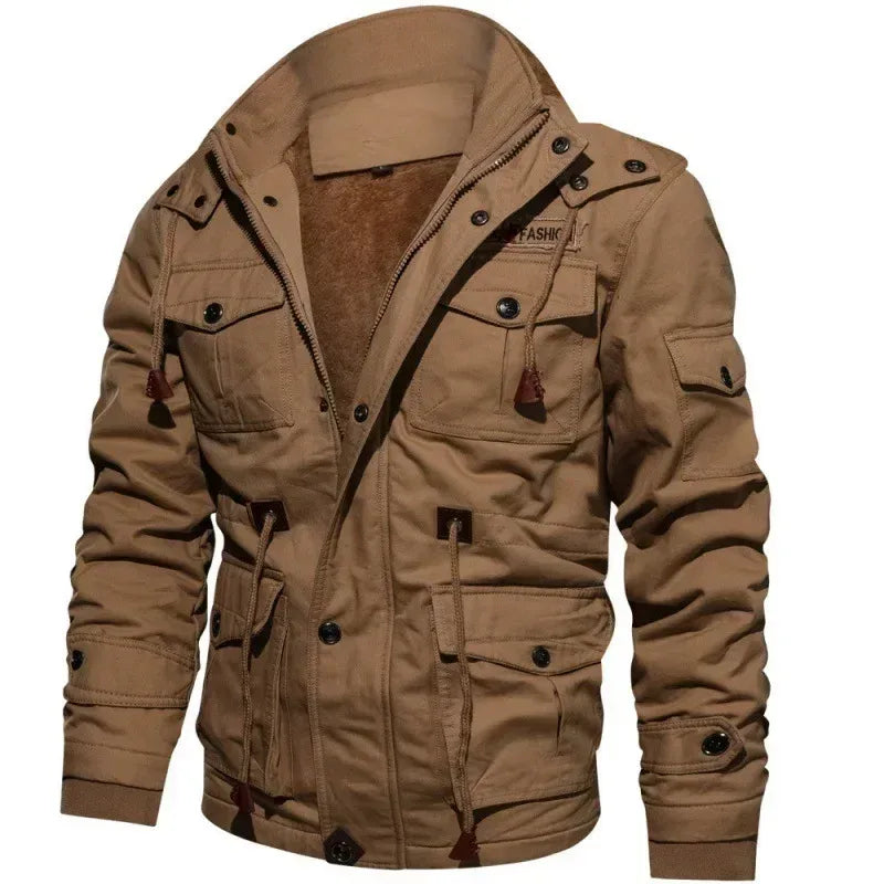 retro-heritage-pluschjacke-mit-kapuze-warme-baumwolljacke-im-vintage-look-and-dicker-futterung-jacke-jlr-design-2 - JLR Design