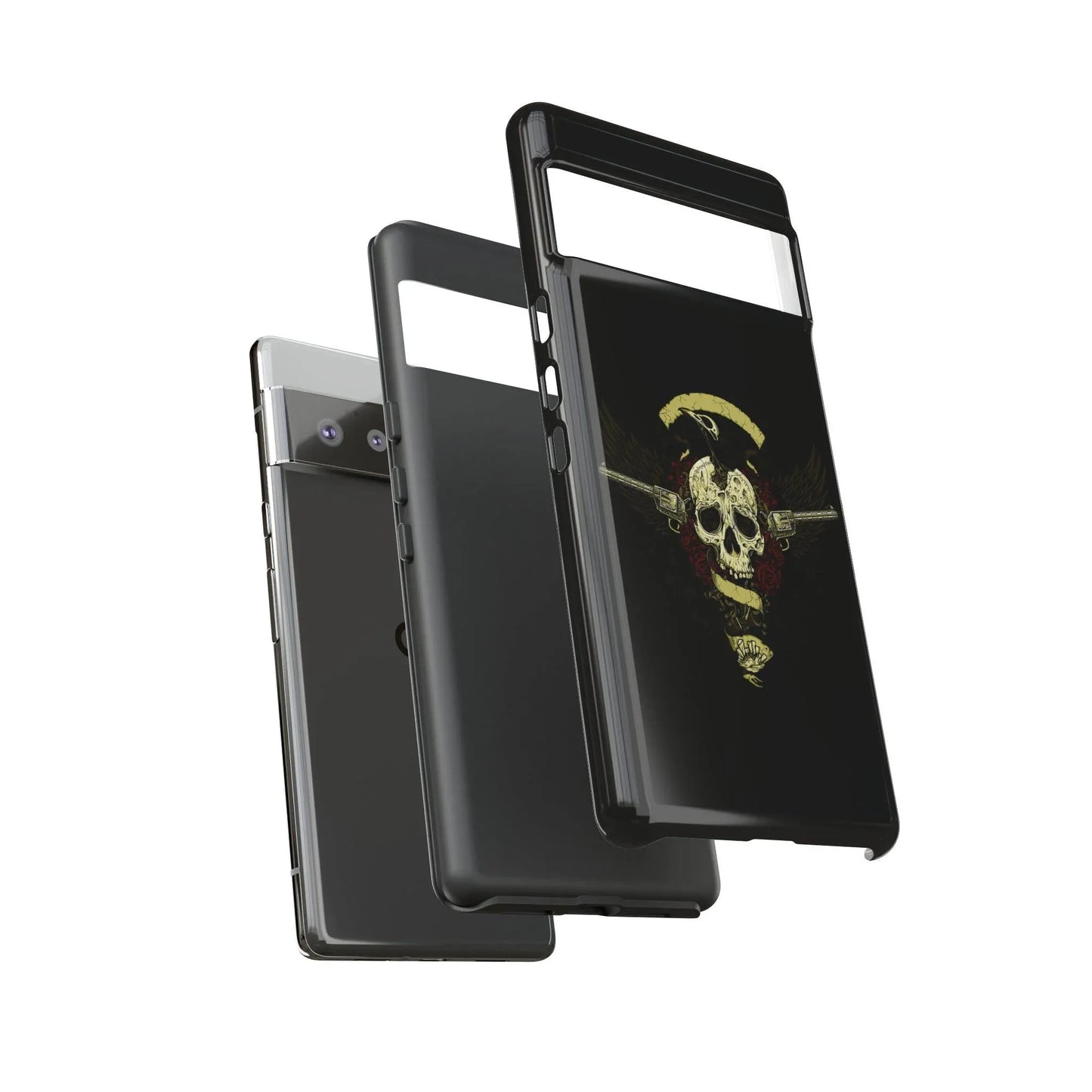 revolver-skull-handyhulle-google-pixel-2-3-4-5-6-7-8-9-a-xl-pro-5g-phone-case-jlr-design-13 - JLR Design