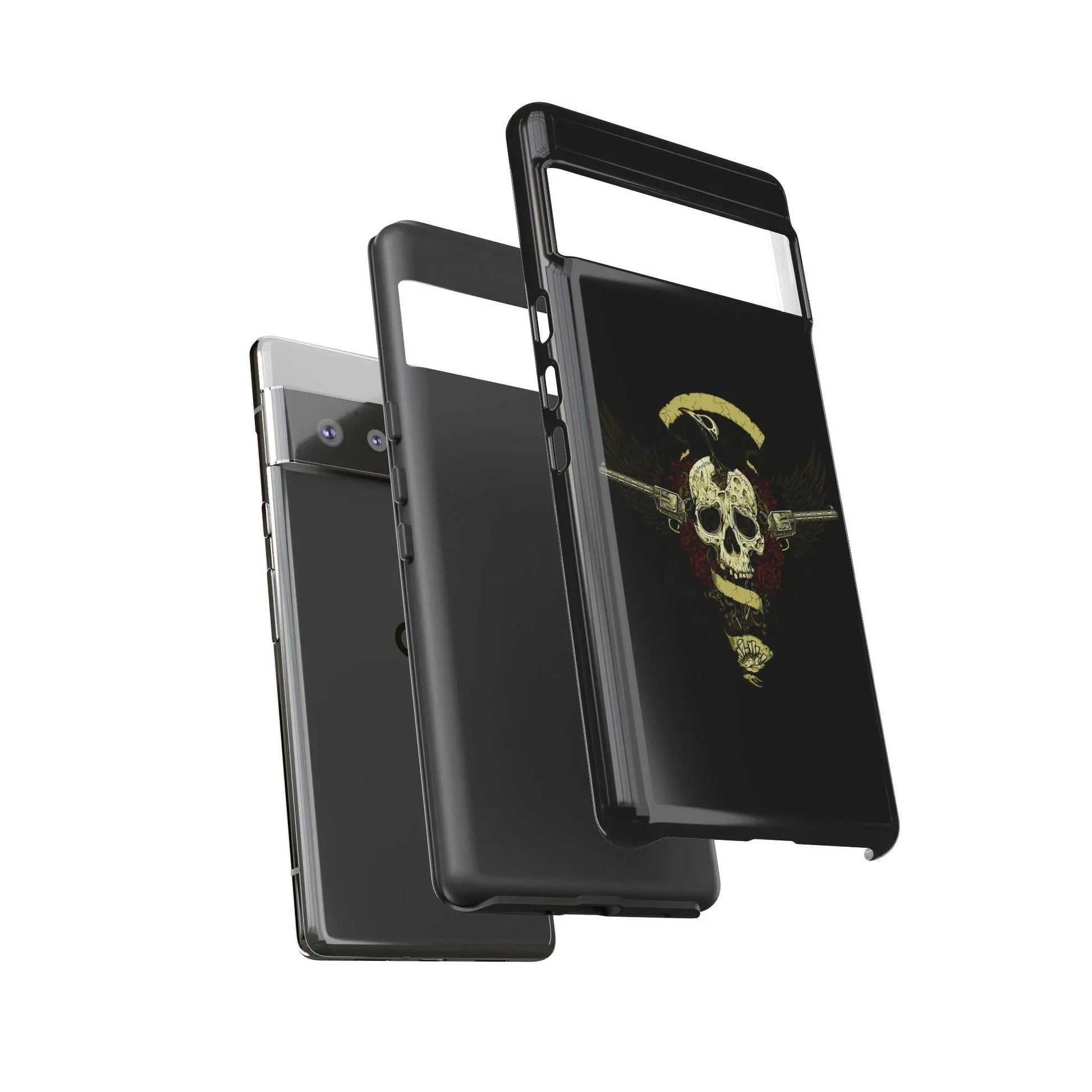 revolver-skull-handyhulle-google-pixel-2-3-4-5-6-7-8-9-a-xl-pro-5g-phone-case-jlr-design-13 - JLR Design