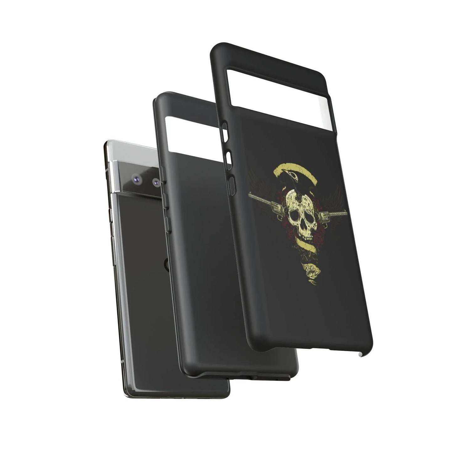 revolver-skull-handyhulle-google-pixel-2-3-4-5-6-7-8-9-a-xl-pro-5g-phone-case-jlr-design-16 - JLR Design