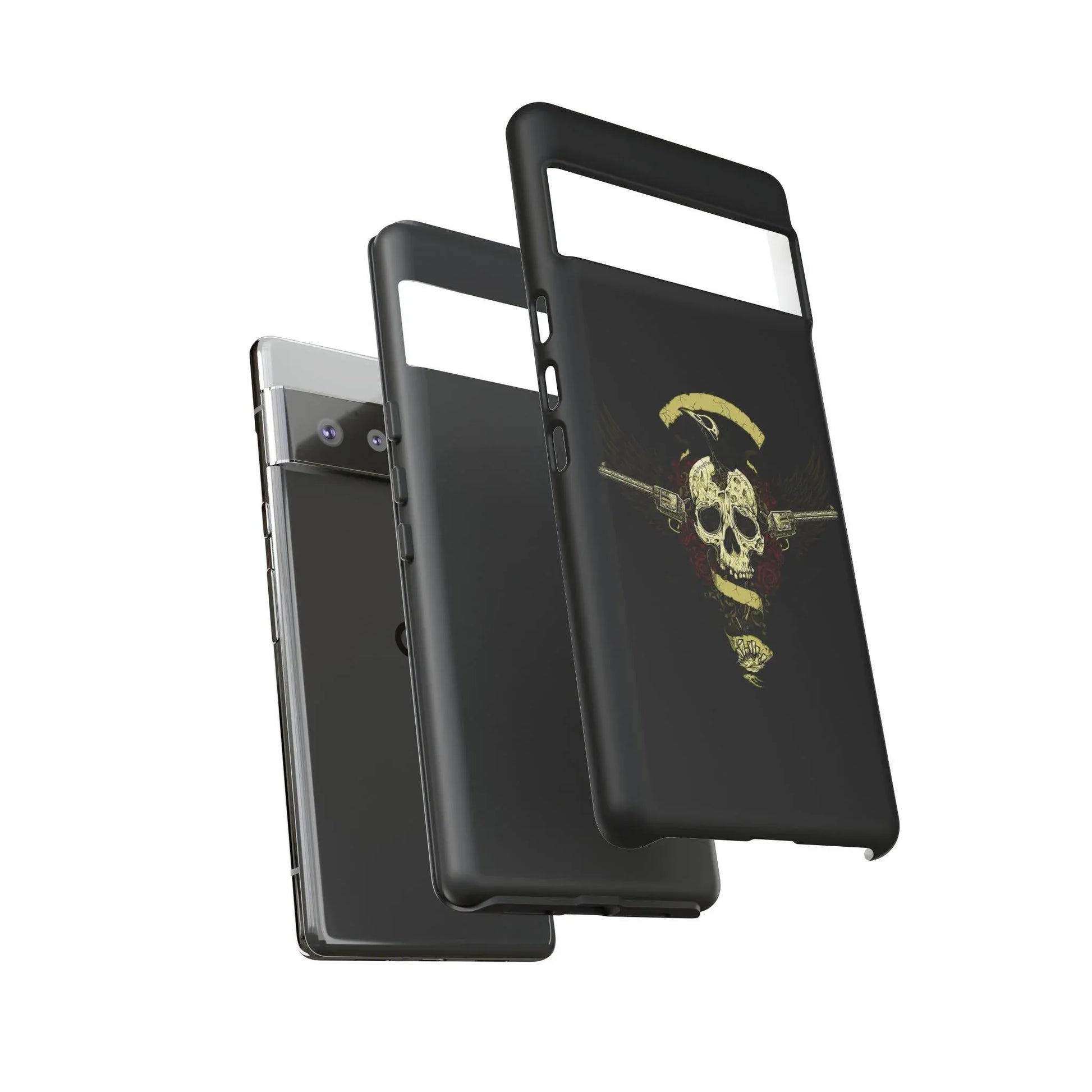 revolver-skull-handyhulle-google-pixel-2-3-4-5-6-7-8-9-a-xl-pro-5g-phone-case-jlr-design-16 - JLR Design
