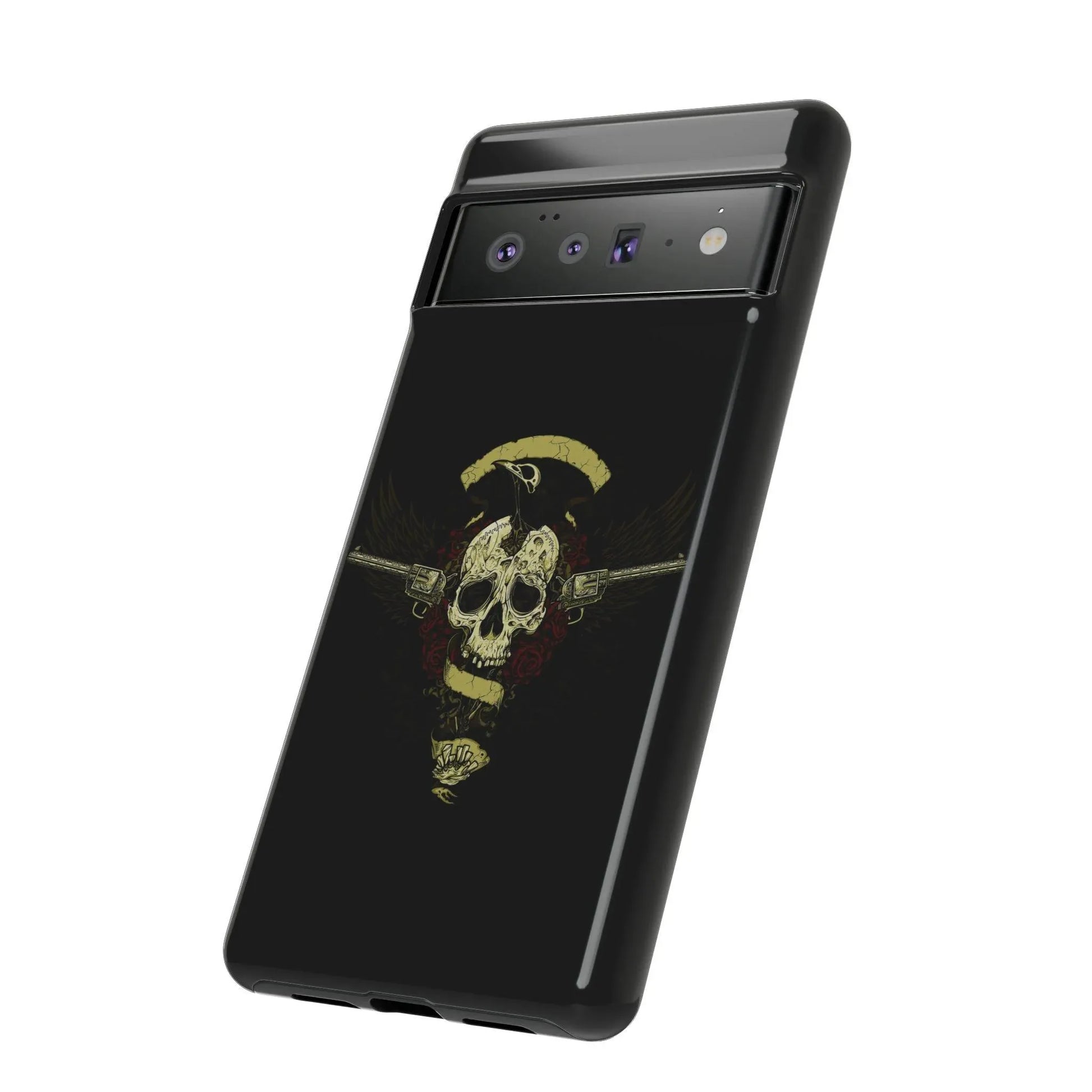 revolver-skull-handyhulle-google-pixel-2-3-4-5-6-7-8-9-a-xl-pro-5g-phone-case-jlr-design-3 - JLR Design