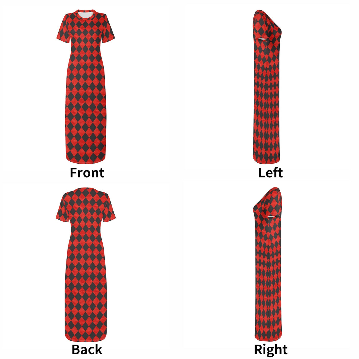 rot-kariert-bodycon-maxi-dress-long-dress-jlr-design-jlr-design-de-7 - JLR Design