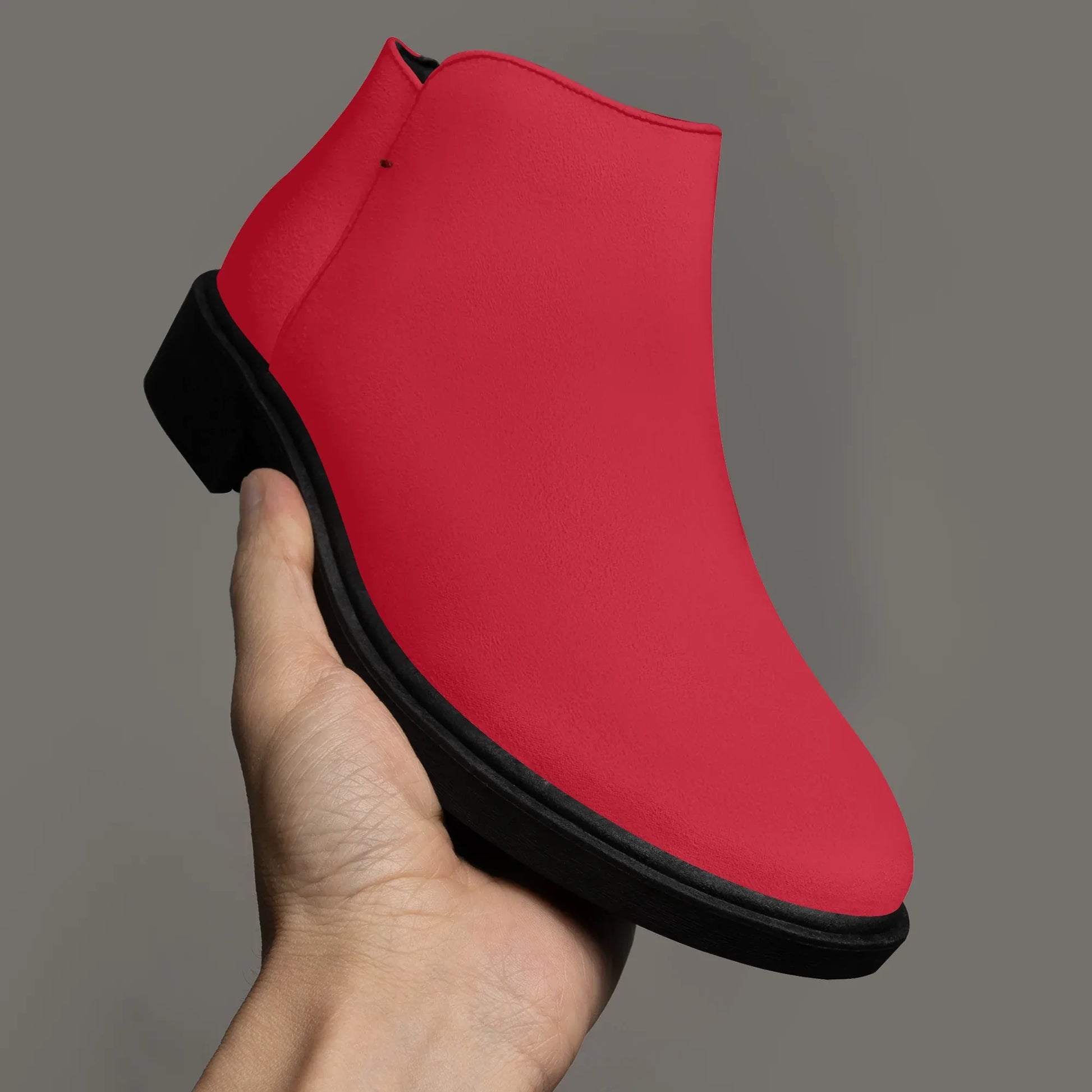 rote-elegante-reissverschluss-stiefeletten-stiefeletten-jlr-design-3 - JLR Design