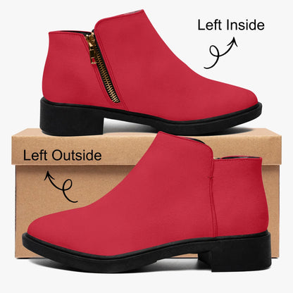 rote-elegante-reissverschluss-stiefeletten-stiefeletten-jlr-design-4 - JLR Design