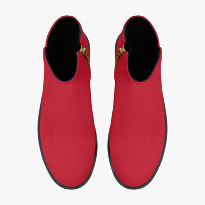 rote-elegante-reissverschluss-stiefeletten-stiefeletten-jlr-design-7 - JLR Design