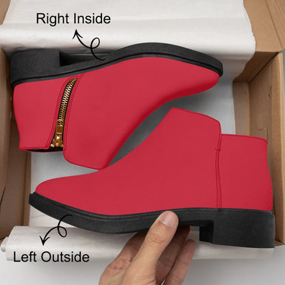 rote-elegante-reissverschluss-stiefeletten-stiefeletten-jlr-design-8 - JLR Design