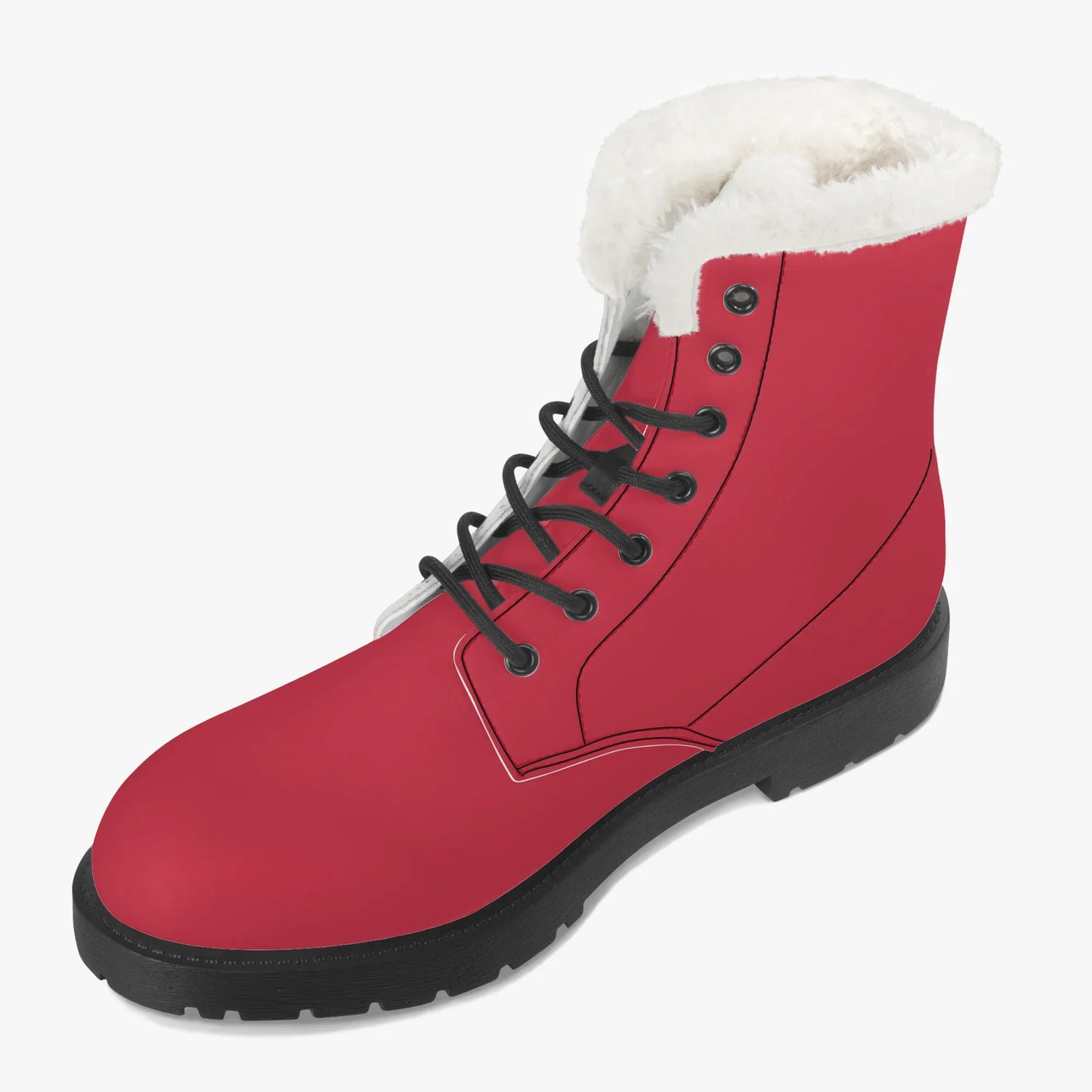rote-faux-fur-leder-boots-boots-jlr-design-3 - JLR Design