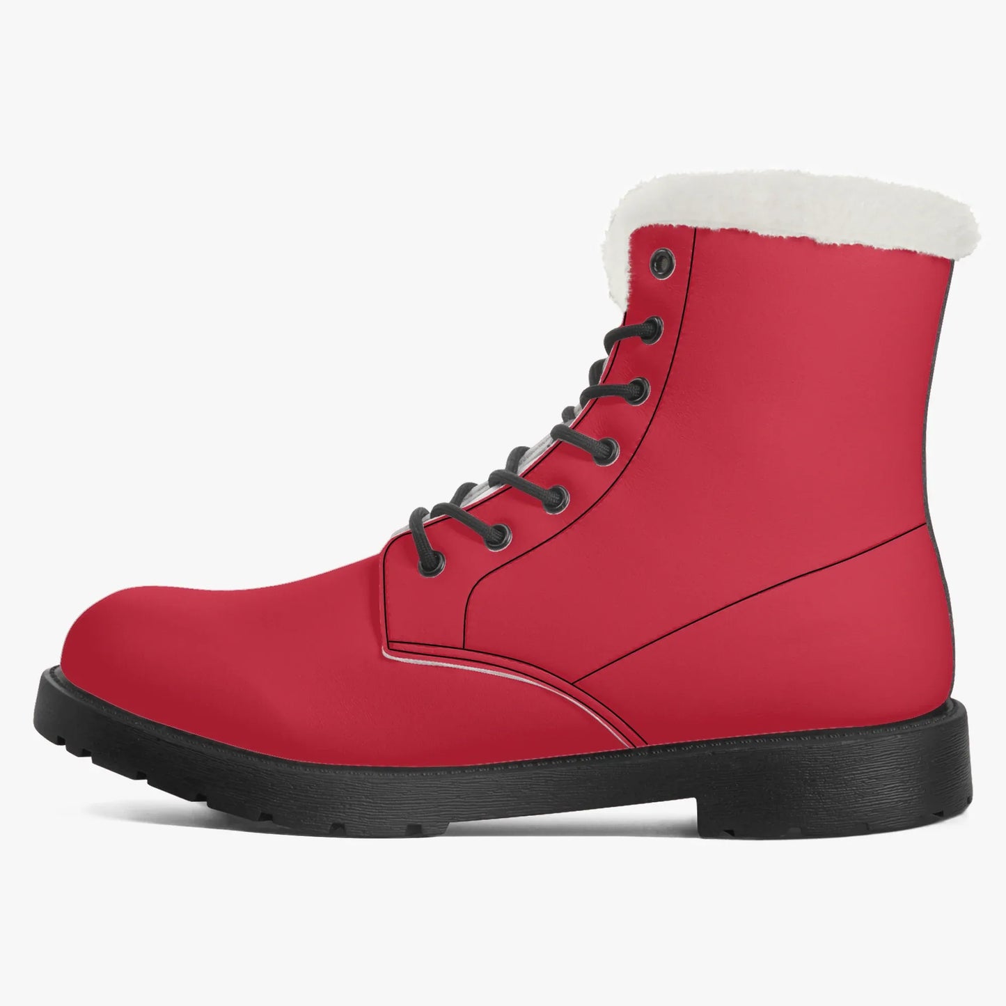 rote-faux-fur-leder-boots-boots-jlr-design-4 - JLR Design