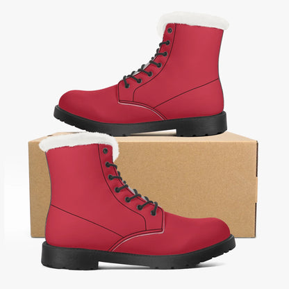 rote-faux-fur-leder-boots-boots-jlr-design-5 - JLR Design