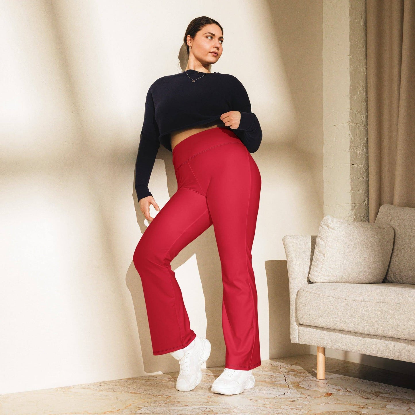 rote-high-waist-flare-leggings-flare-leggings-jlr-design-4 - JLR Design