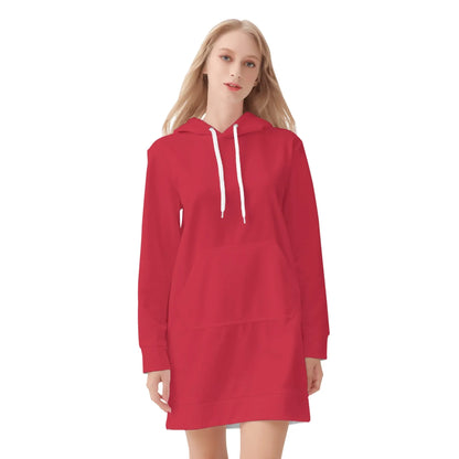 rotes-damen-hoodiekleid-warmes-velvet-kapuzenkleid-aus-weichem-samt-fleece-hoodiekleid-jlr-design-3 - JLR Design