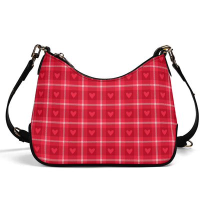 rotes-flanell-herz-elegante-umhangetasche-mit-kette-umhangetasche-jlr-design-2 - JLR Design