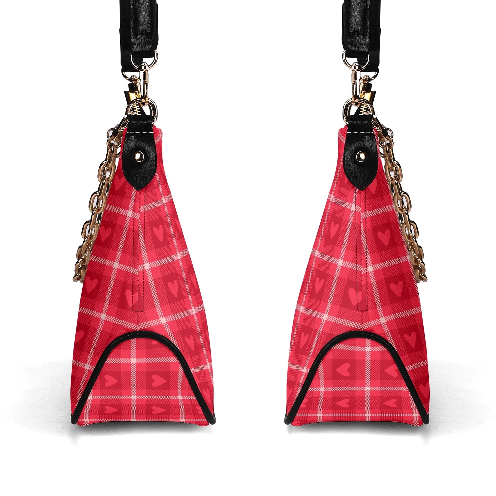 rotes-flanell-herz-elegante-umhangetasche-mit-kette-umhangetasche-jlr-design-4 - JLR Design