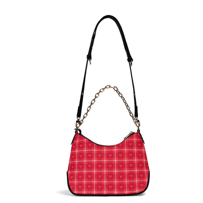rotes-flanell-herz-elegante-umhangetasche-mit-kette-umhangetasche-jlr-design-5 - JLR Design