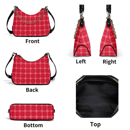 rotes-flanell-herz-elegante-umhangetasche-mit-kette-umhangetasche-jlr-design-6 - JLR Design