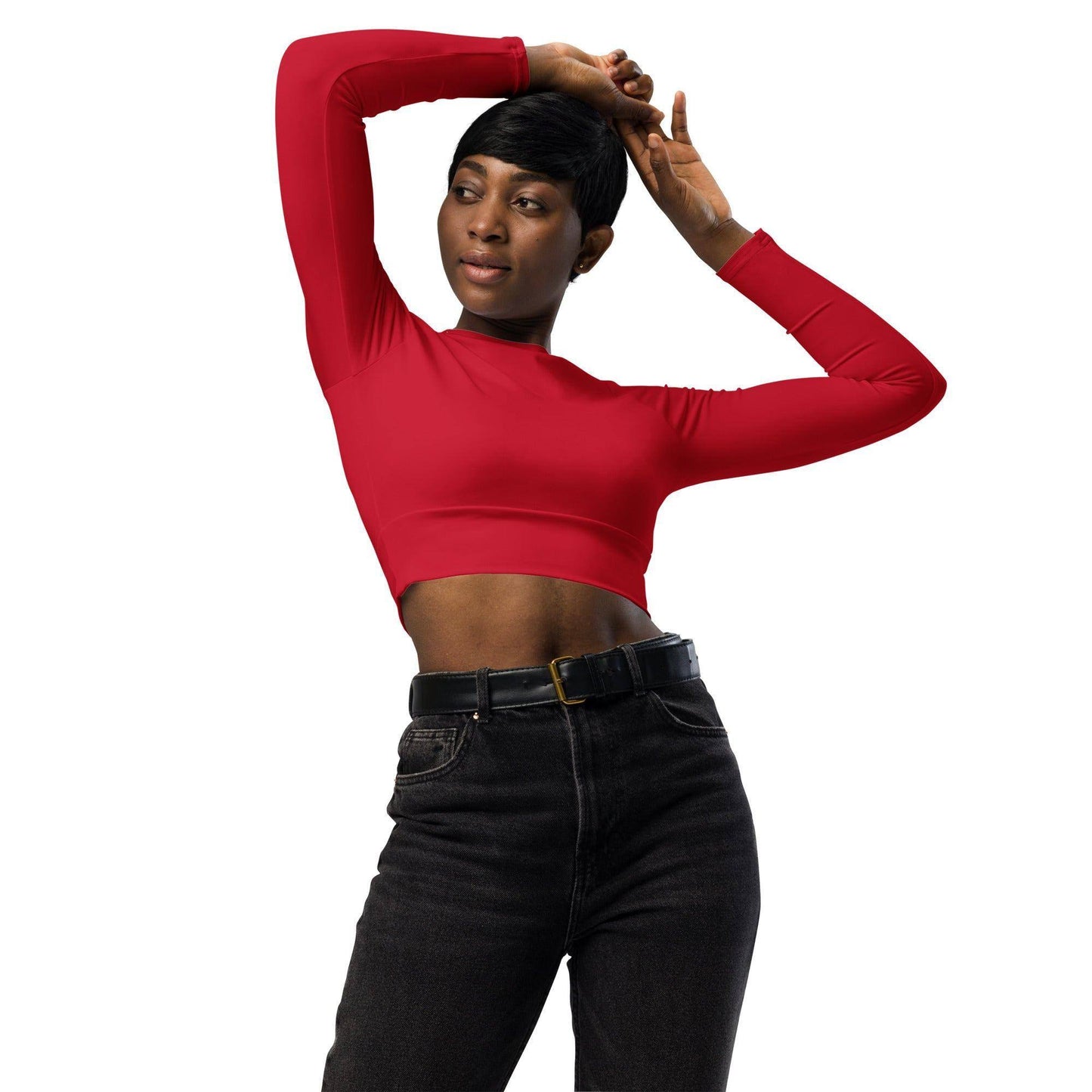 rotes-long-sleeve-damen-crop-top-long-sleeve-crop-top-jlr-design-2 - JLR Design