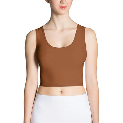 saddle-brown-damen-crop-top-crop-top-jlr-design-1 - JLR Design