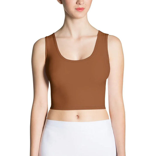 saddle-brown-damen-crop-top-crop-top-jlr-design-1 - JLR Design