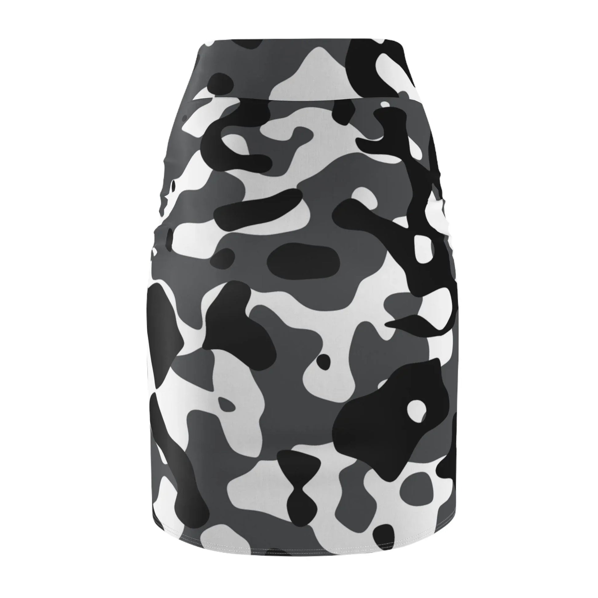 schwarz-grau-weiss-camouflage-bleistiftrock-fur-damen-eleganter-mid-waist-rock-mit-stretch-komfort-all-over-prints-jlr-design-3 - JLR Design