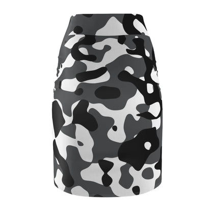 schwarz-grau-weiss-camouflage-bleistiftrock-fur-damen-eleganter-mid-waist-rock-mit-stretch-komfort-all-over-prints-jlr-design-3 - JLR Design