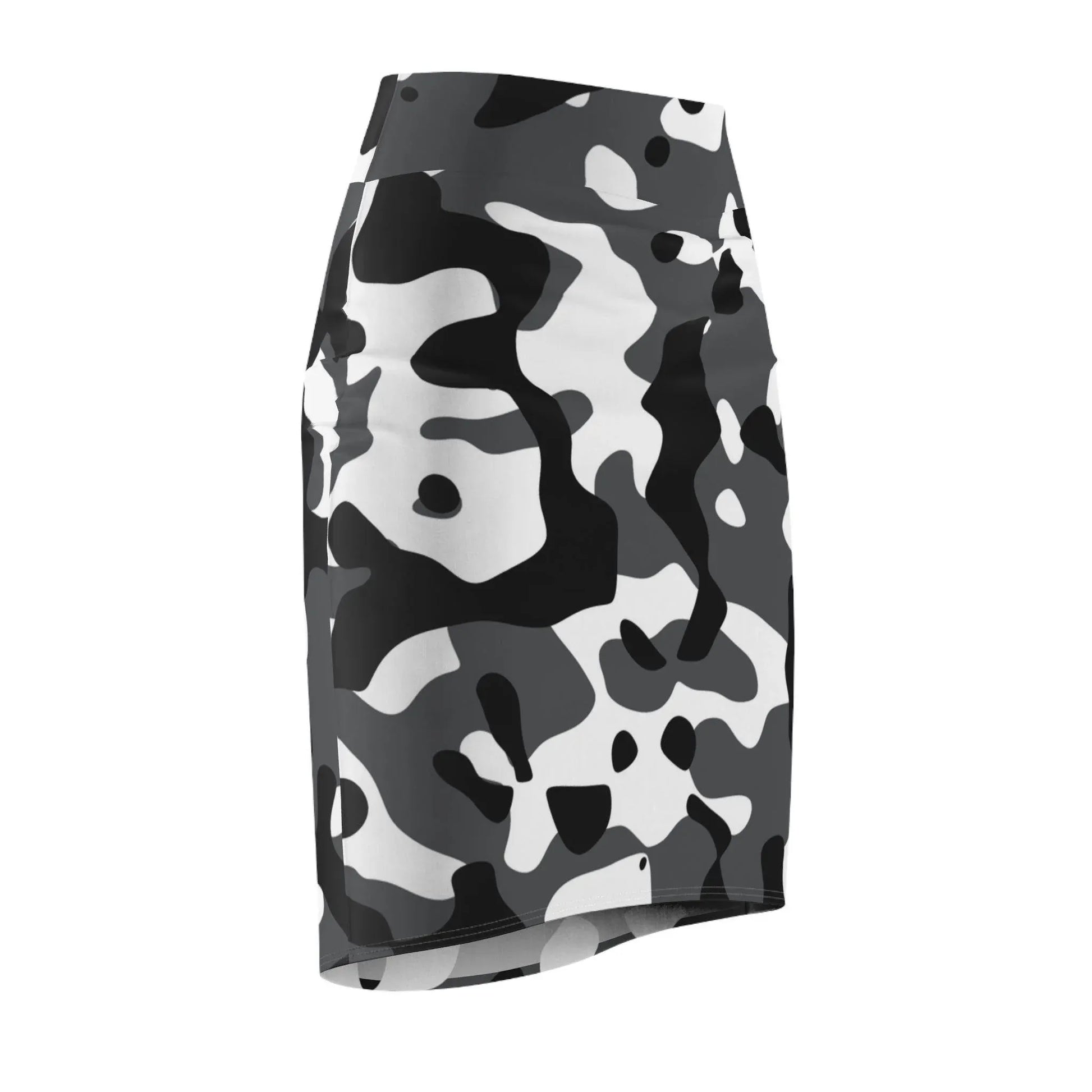 schwarz-grau-weiss-camouflage-bleistiftrock-fur-damen-eleganter-mid-waist-rock-mit-stretch-komfort-all-over-prints-jlr-design-4 - JLR Design