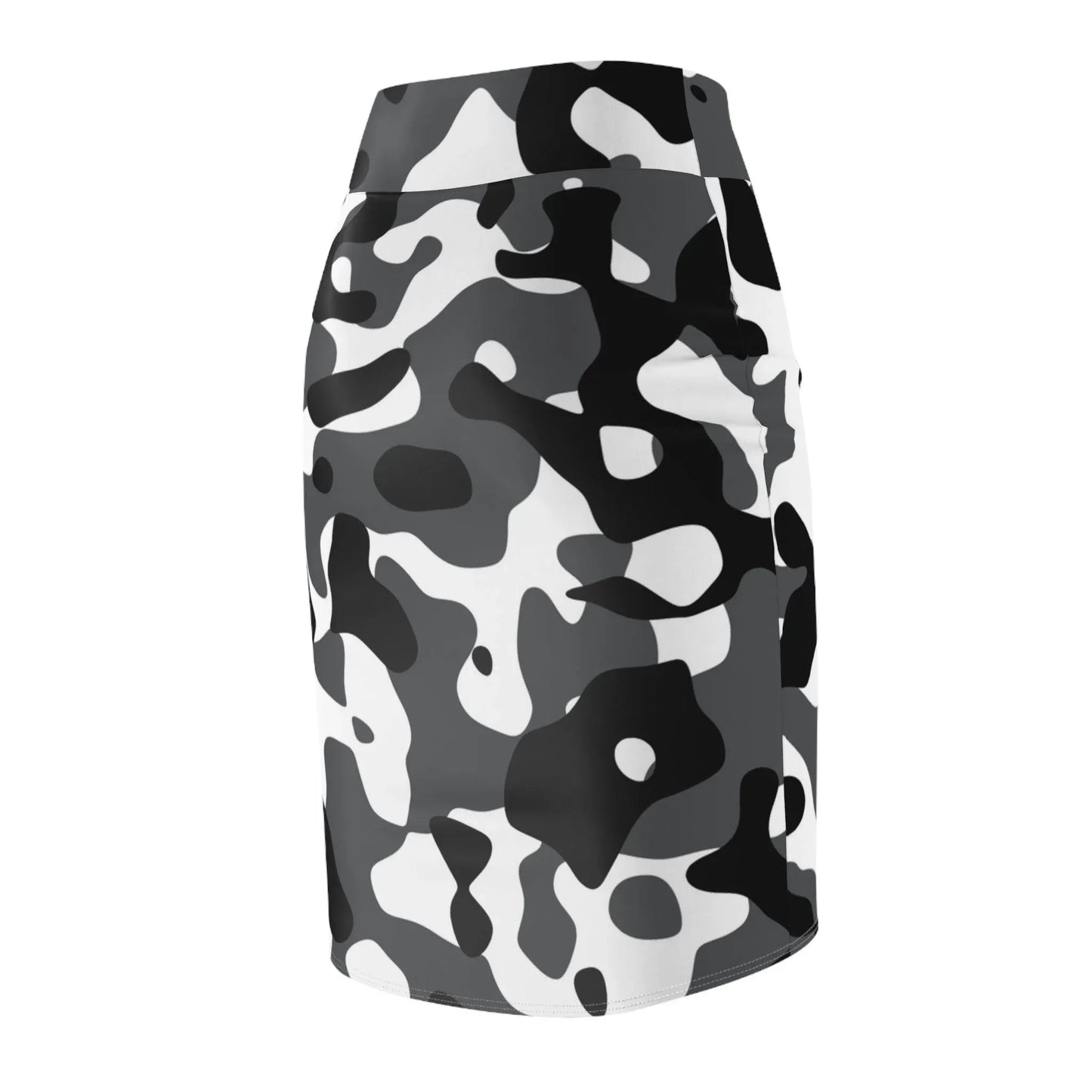 schwarz-grau-weiss-camouflage-bleistiftrock-fur-damen-eleganter-mid-waist-rock-mit-stretch-komfort-all-over-prints-jlr-design-5 - JLR Design