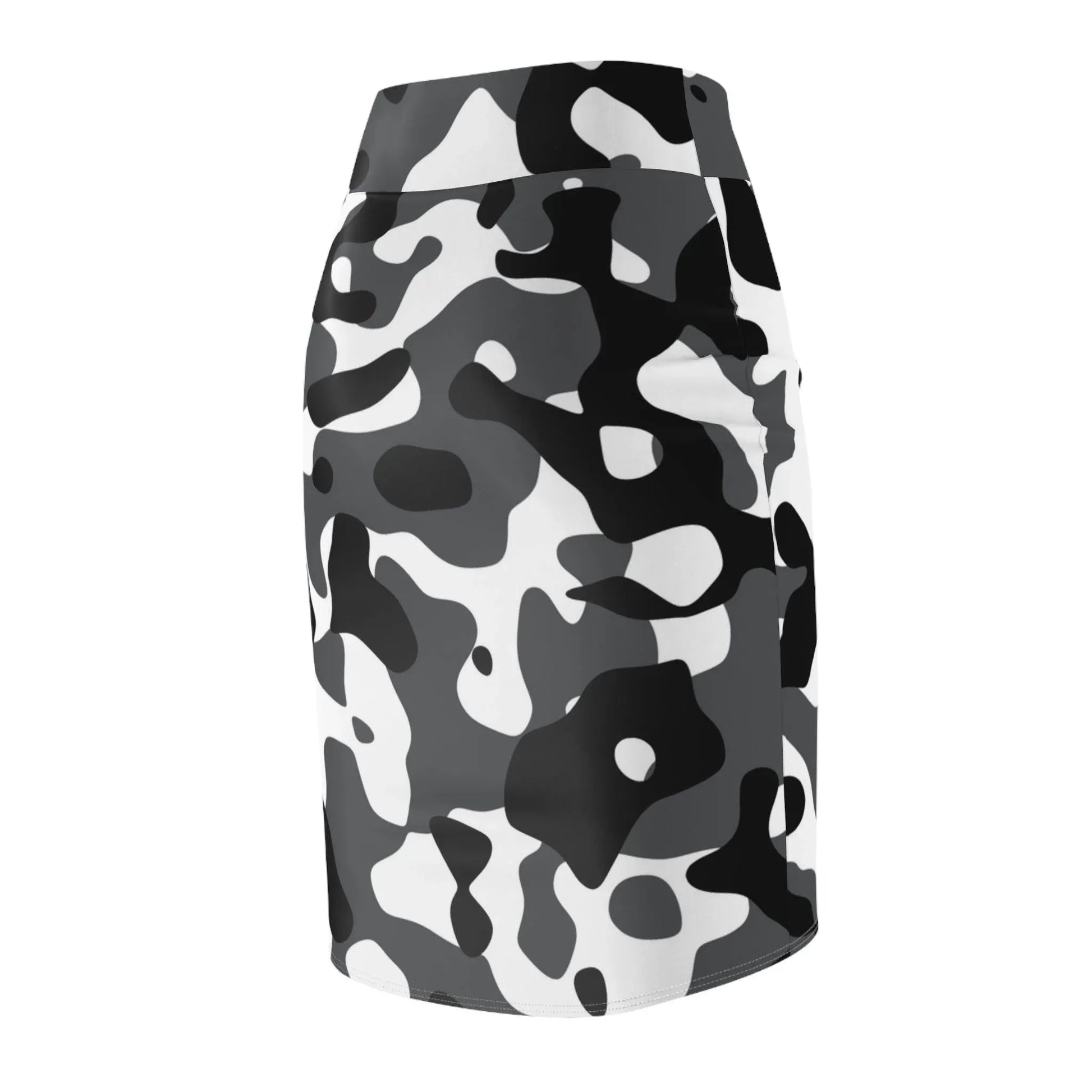 schwarz-grau-weiss-camouflage-bleistiftrock-fur-damen-eleganter-mid-waist-rock-mit-stretch-komfort-all-over-prints-jlr-design-5 - JLR Design