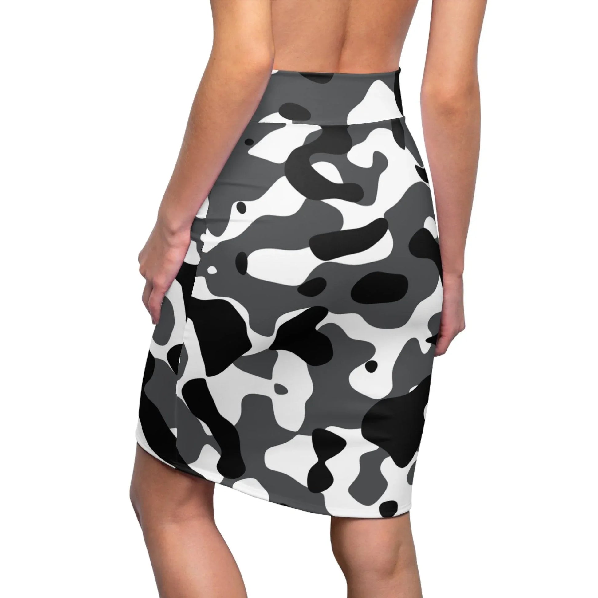 schwarz-grau-weiss-camouflage-bleistiftrock-fur-damen-eleganter-mid-waist-rock-mit-stretch-komfort-all-over-prints-jlr-design-6 - JLR Design
