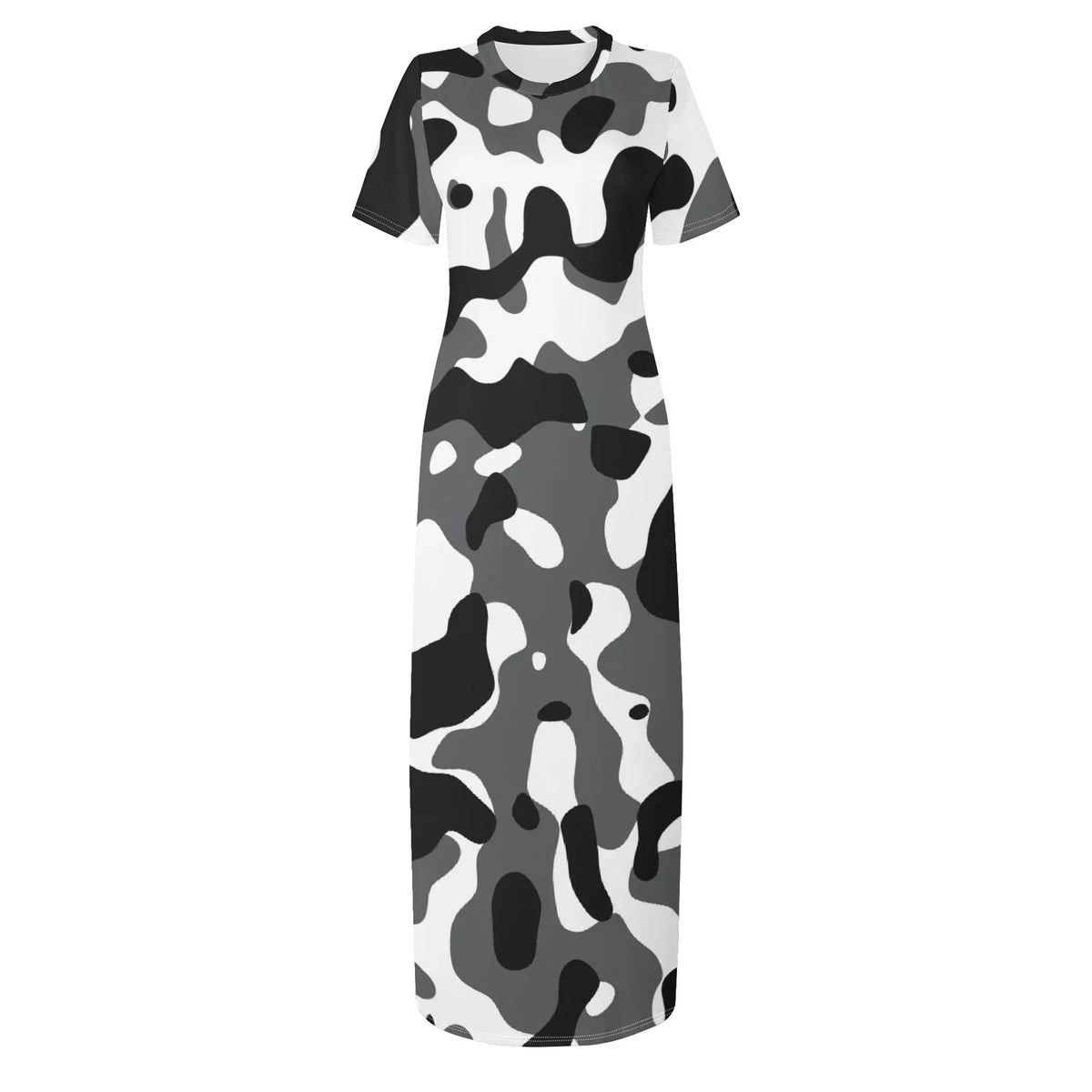 schwarz-grau-weiss-camouflage-bodycon-maxi-dress-long-dress-jlr-design-jlr-design-de-3 - JLR Design