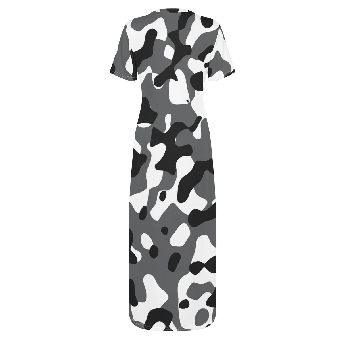 schwarz-grau-weiss-camouflage-bodycon-maxi-dress-long-dress-jlr-design-jlr-design-de-4 - JLR Design