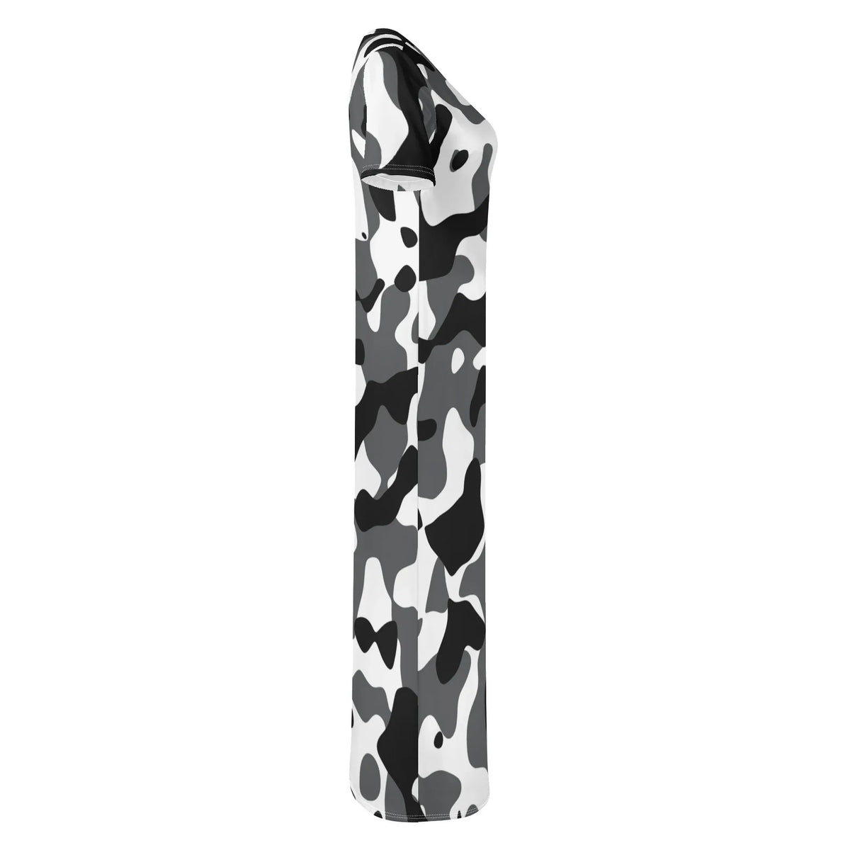 schwarz-grau-weiss-camouflage-bodycon-maxi-dress-long-dress-jlr-design-jlr-design-de-5 - JLR Design