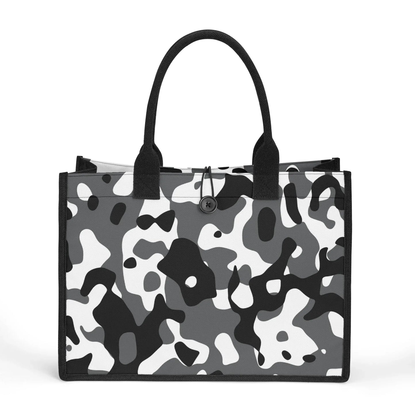 schwarz-grau-weiss-camouflage-canvas-shopper-tasche-einkaufstasche-jlr-design-1 - JLR Design