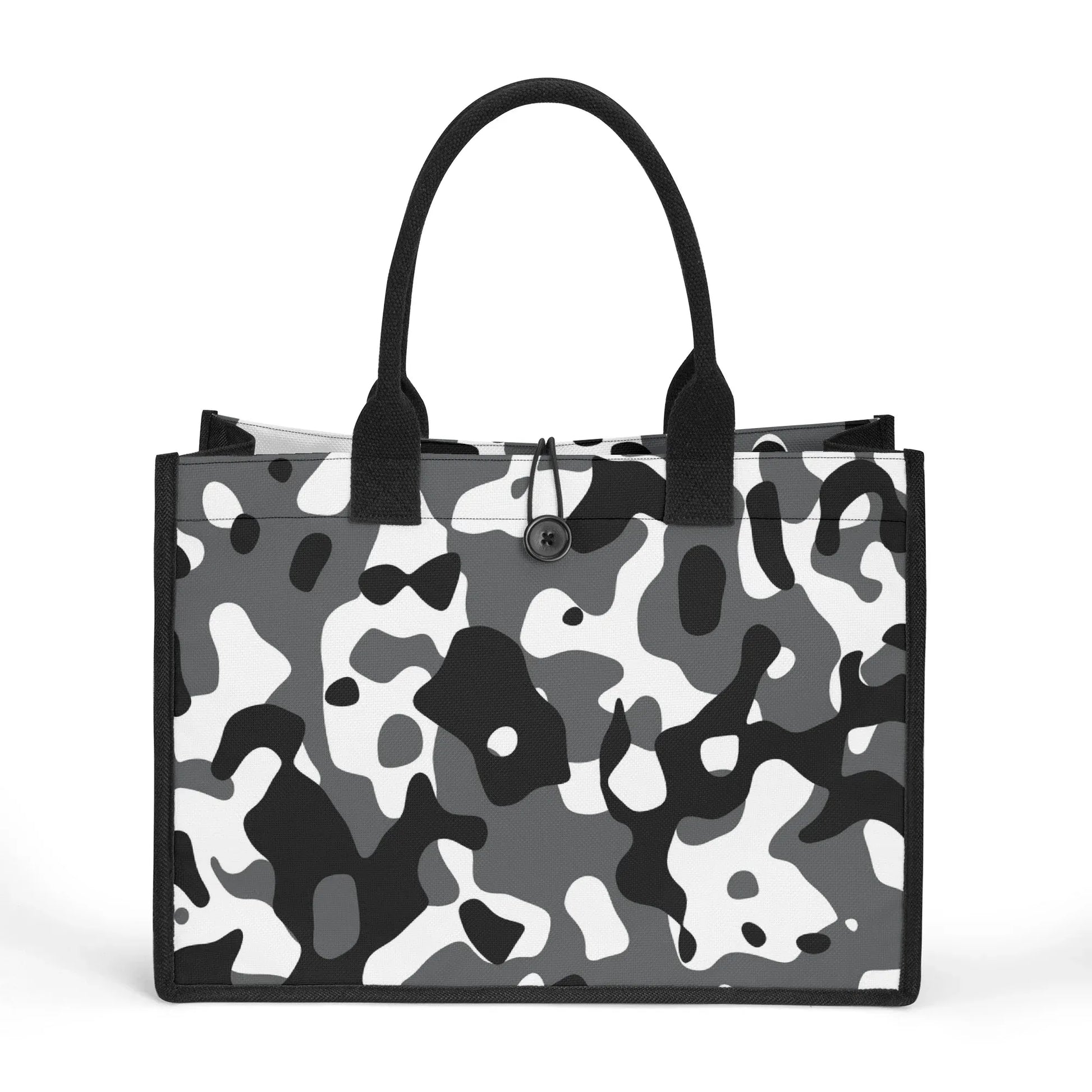 schwarz-grau-weiss-camouflage-canvas-shopper-tasche-einkaufstasche-jlr-design-1 - JLR Design