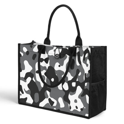 schwarz-grau-weiss-camouflage-canvas-shopper-tasche-einkaufstasche-jlr-design-3 - JLR Design