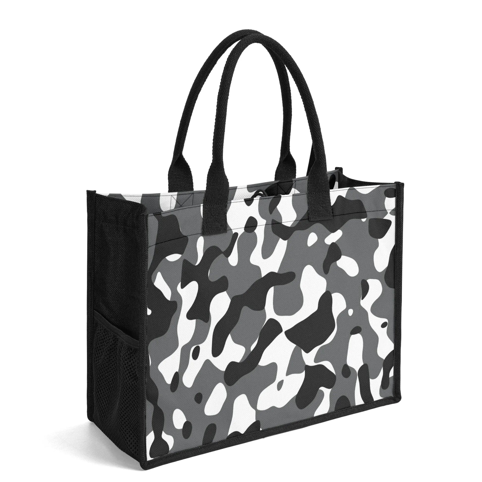 schwarz-grau-weiss-camouflage-canvas-shopper-tasche-einkaufstasche-jlr-design-4 - JLR Design