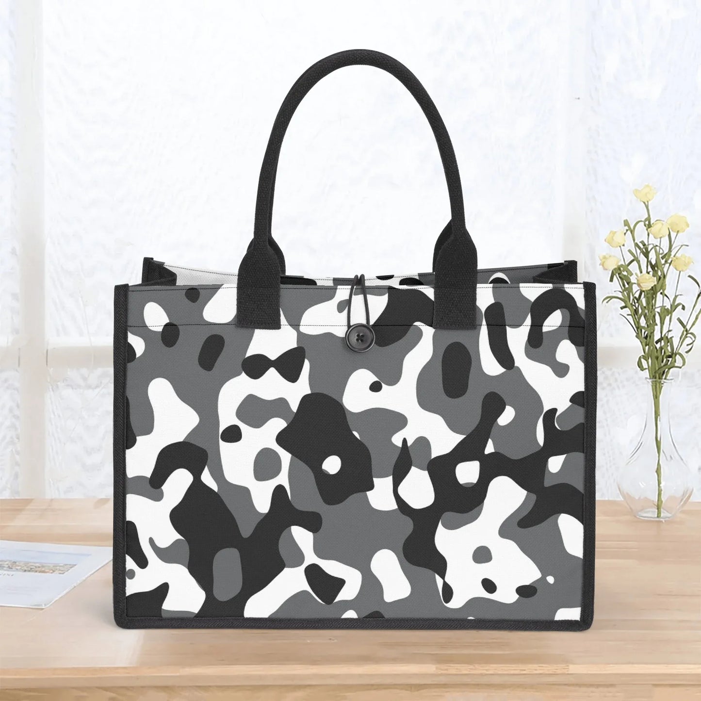 schwarz-grau-weiss-camouflage-canvas-shopper-tasche-einkaufstasche-jlr-design-5 - JLR Design