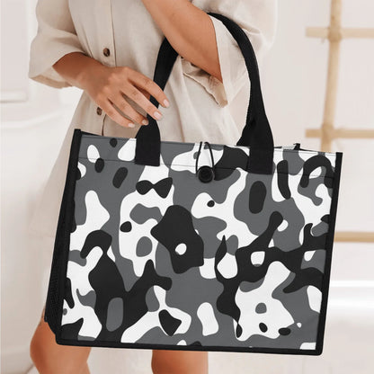schwarz-grau-weiss-camouflage-canvas-shopper-tasche-einkaufstasche-jlr-design-6 - JLR Design