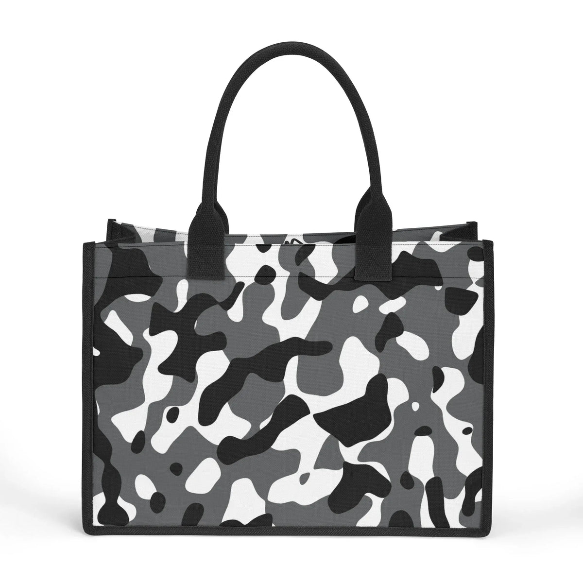 schwarz-grau-weiss-camouflage-canvas-shopper-tasche-einkaufstasche-jlr-design-jlr-design-de-2 - JLR Design
