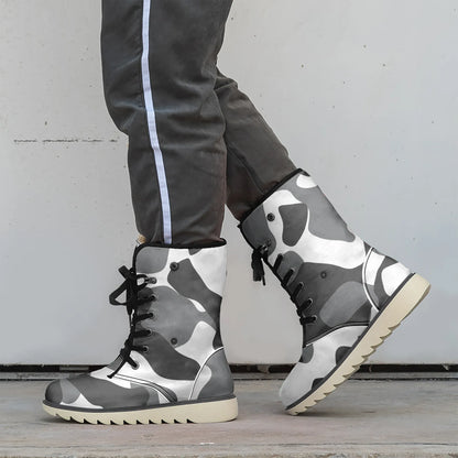 schwarz-grau-weiss-camouflage-chic-boots-mit-pluschfutter-stiefel-jlr-design-2 - JLR Design