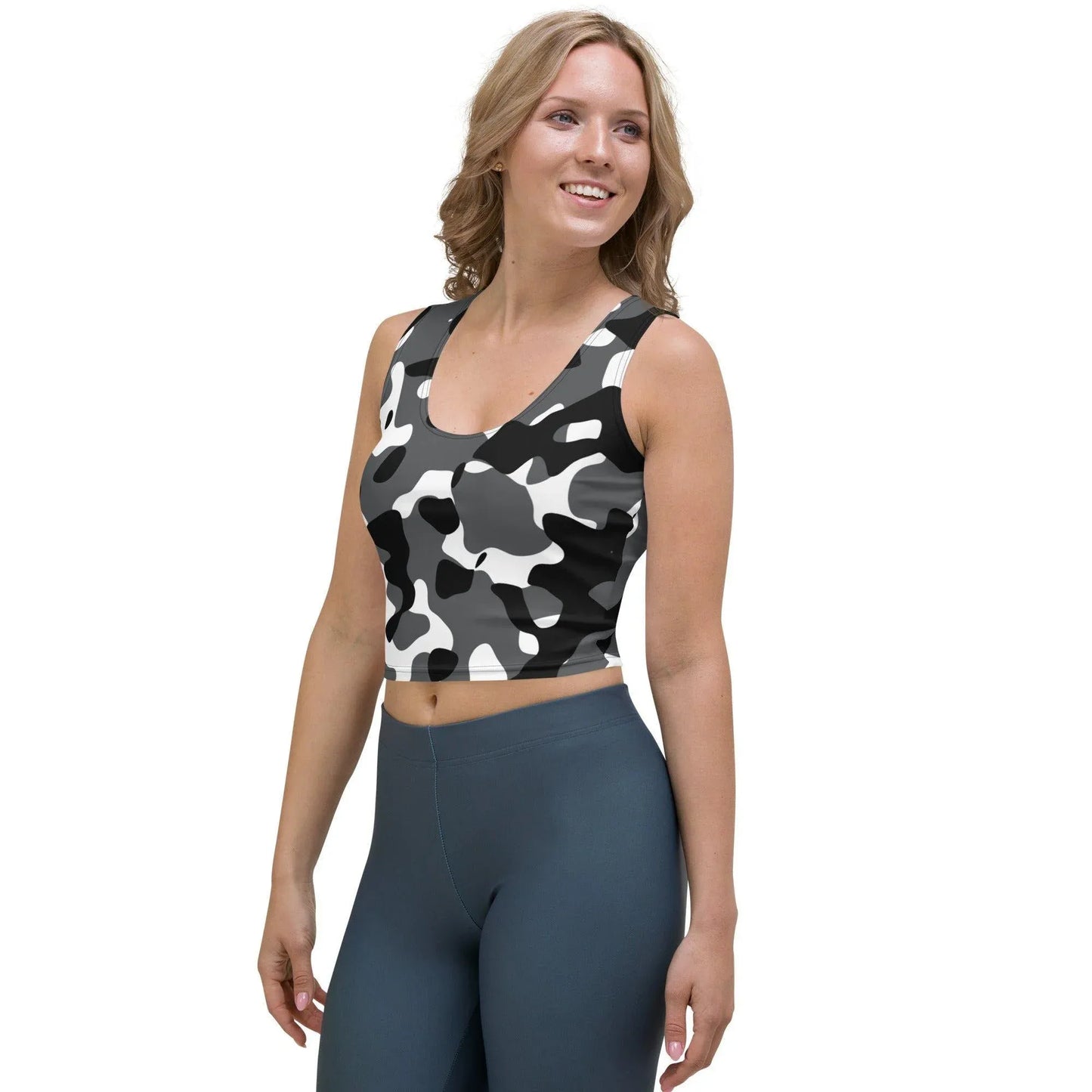 schwarz-grau-weiss-camouflage-damen-crop-top-crop-top-jlr-design-3 - JLR Design