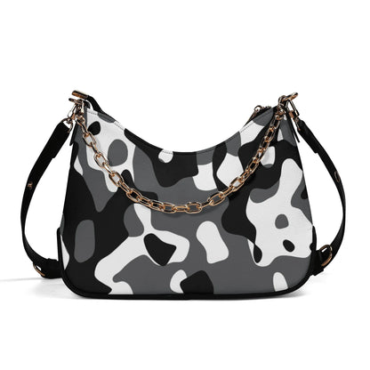 schwarz-grau-weiss-camouflage-elegante-umhangetasche-mit-kette-umhangetasche-jlr-design-1 - JLR Design